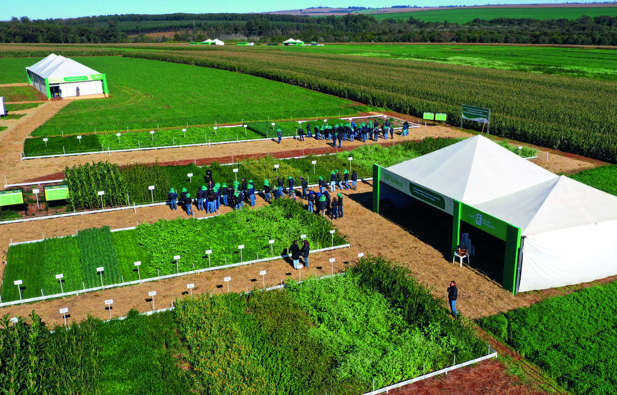 Imagem aérea do Encontro de Inverno na Fazenda Experimental da Coamo